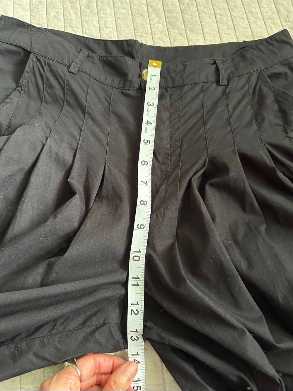 FREE PEOPLE Cassia Pleated cotton black Ultra Wide Leg Trouser Pants 12 large - Picture 11 of 16